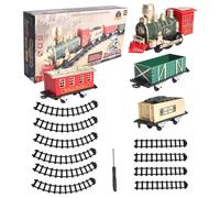 Tren alrededor del árbol de Navidad - Juego exclusivo de rieles eléctricos para las vacaciones con una encantadora locomotora adecuada para niños, disposición colorida de juguetes festivos, decoración