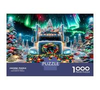 Tren Aurora Invierno 1000 Piezas Puzzle Clásico Expreso Polar Festivo Set De Puzzle, Cartón Grueso - Adolecentes 12-18, Entrena La Lógica, Amantes De Puzzles 70x50cm/1000pcs
