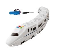 Tren De Alta Velocidad - 72cm Alta Velocidad | Locomotora De Juguete Para Niños - Maqueta De Tren Eléctrico Con Luz Y Música, ABS, Montaje Gratuito, Educativo Para Regalos De Cumpleaños, Vacaciones, D