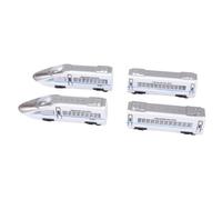 Tren de Alta Velocidad de Aleación, Set de 4 Metros Miniatura Realistas con Vías Entrelazadas para Juego de Roles Imaginativo Infantil (White)