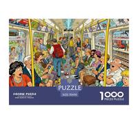 Tren de cercanías de Londres Puzzle De Madera Impermeable DIY Puzzles De 1000 Piezas Regalos para Adultos Imposible Rompecabezas Juegos Educativos