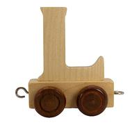 Tren de letras de madera, tren de letras, locomotora, vagón, A-Z, nombre a elegir (L)