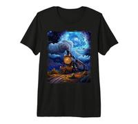 Tren de máquina de Vapor Tren de Vapor Locomotora Tren Vintage Camiseta Premium