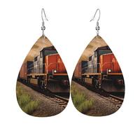 Tren De Mercancías Pendientes Ligero Pendientes De Lágrima Lujo Aretes De Cuero Con Forma Para Vida Cotidiana Decoración Viajes