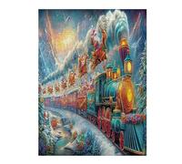 Tren de Navidad Puzzle 500 Piezas 3D Creativo Ciencia ficción Rompecabezas para Hombres Y Mujeres Decoración Hogar Moderno Construir Maquetas 500 PCS