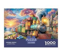 Tren de Navidad Rompecabezas para Adultos Una Obra De Arte Que Supone Un Gran Desafío Fascinará A Hombres Y Mujeres (A Partir De 14 Años) 52x38cm/1000pcs