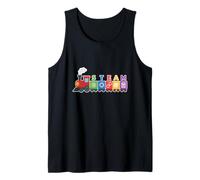 Tren de Vapor de Dibujos Animados Programa Educativo Steam Estudiante Camiseta sin Mangas