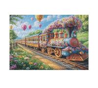Tren de Vapor de Navidad Puzzle 300 Piezas Educativo Familiar Rompecabezas 3D para Toda La Familia Aliviar Estrés Decoración Hogar Portátil 300 PCS