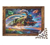 Tren de Vapor Puzzle de 1000 Piezas Papel para Adultos Estilo Fantasía Colorido Relajación Decoración Familiar Regalo Festivo 70x50cm/1000pcs