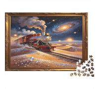 Tren de Vapor Puzzle para Adultos Puzzle de 1000 Piezas Papel Escena Galaxia Fantasía Puzzle para Toda la Familia Relajación Decoración Regalo 38x26cm/1000pcs