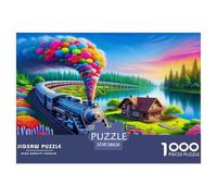 Tren de Vapor Rompecabezas De 1000 Piezas Juego EduGatoivo Rompecabezas Decorativo Bonito Cartón 100% Reciclado Regalos para Hombres 38x26cm/1000pcs