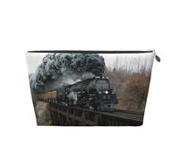 Tren de Vapor y ferrocarril, Bolsa de artículos de tocador Bolsa de Maquillaje Bolsa de cosméticos Bolsa de artículos de tocador de Viaje portátil