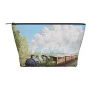 Tren de Vapor y ferrocarril, Bolsa de artículos de tocador Bolsa de Maquillaje Bolsa de cosméticos Bolsa de artículos de tocador de Viaje portátil