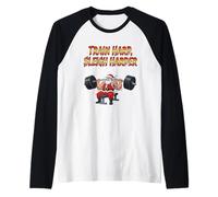 Tren Duro Trineo Duro Duro Divertido Entrenamiento Festivo Camiseta Manga Raglan