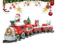 Tren Eléctrico Set De Navidad, Juego De Pistas Clásico Para Decoración | Tren De Juguete Completo Con Trenes Que Funcionan Con Baterías, Incluye Luces, Sonidos Y Humo Para Niños, Niñas