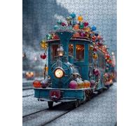 Tren Globo Puzzle 3000 Piezas, Rompecabezas Adultos Puzzle, 3D Un Rompecabezas, Desafiante Puzzles de Decoración Juego de, Juego Educativo para Toda la Familia, para Regalo Decoración FNKL7-838