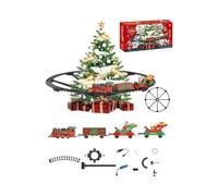 Tren iluminado navideño: exhibición temporizada debajo del árbol con música, LED coloridos y 2 modos dinámicos, ideal para habitación festiva, adornos de Navidad, decoración colgante, decoración de