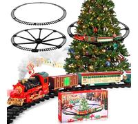 Tren Juguete para Niños, Tren de Navidad Eléctrico de Vapor con Spray, Luces y Sonido, Decorar Árbol de Navidad, Regalos para Niños y Niñas Mayores de 3 4 5 6 7 8 Años