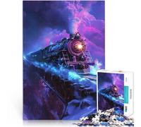 Tren Locomotora Retro Puzzles de 1000 Piezas para Adolescentes Alivia el estrés Vacaciones en casa Matar el Tiempo Regalo Divertido 38x26cm