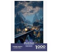 Tren mágico Puzzles 1000 Piezas Juego De Reto Juguete Adultos Y Más De 12 Años Montañas Nevadas Puzzles Creativos Diversión Familiar Actividad De Ocio Regalo Decoración Hogar 70x50cm/1000pcs