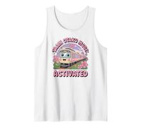 Tren Modo Otaku Activado, Lindo Ferrocarril Japonés Kawaii Camiseta sin Mangas