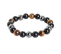 Tren natural correa de cuero ajustable a mano Jade-String 8 mm Weberarmband pulsera pulsera perlas estética, talla única, Gema, No es una piedra preciosa