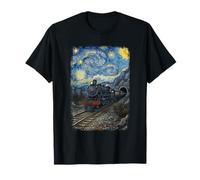Tren Nocturno Estrellado Van Gogh Trainspotting Camiseta