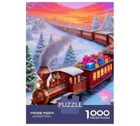 Tren Paquete De 1000 Piezas Halloween-Themed Steam Tren Pumpkins Papel Ecológico Personas Que Aman Entrenamiento Cerebral Portátil Fácil Almacenar Rompecabezas 38x26cm/1000pcs