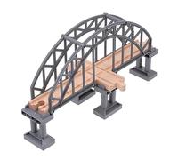 Tren Puente ferrocarril Accesorios para Tren de Madera Idea de Regalo Ideal para Puente Gris Mundos de Juego Creativo