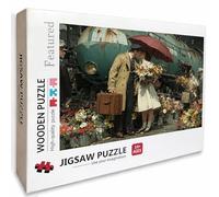 Tren Puzzle Madera, Beso Puzzle 3000 Piezas Adultos con Compact Box 122x81cm, Rompecabezas Desafiante, Juegos de Rompecabezas Creativos para Hombres Mujeres Adolescente, Regalos para niñas, R-7048
