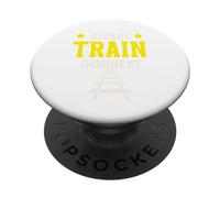 Tren Salida Imminent Rail Locomotora Estación de ferrocarril PopSockets PopGrip Adhesivo