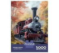 Tren Set De 1000 Piezas Papel Reciclado Vintage Steam Tren Cloudy Sky Puzzle Familiar Fácil De Almacenar Horas De Entretenimiento Entretenimiento Fin Semana 38x26cm/1000pcs