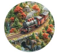 Tren sueño Rompecabezas Redondo De 1000 Piezas Puzzles Familiar paisajes Naturales Descompresión Y Regalo Creative Divertido Juego Familiar 1000pcs (67.5x67.5cm)