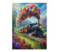 Tren Vapor Puzzles 500 Piezas Estera Portátil mágico Rompecabezas para Adultos Desafío Intelectual Aliviar Estrés Decoración Hogar 3D 500 PCS