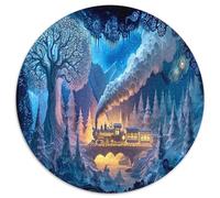 Tren Vapor Puzzles Intelectual Desafío 1000 Piezas Viaje de fantasía del Cielo Nocturno Juego De Rompecabezas Decoración del Hogar para Adultos 1000pcs (67.5x67.5cm)