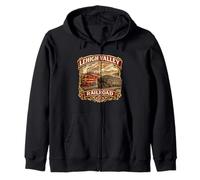 Tren Vintage Coal Country de Lehigh Valley Railroad Sudadera con Capucha