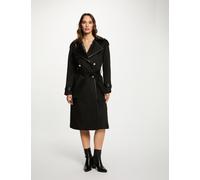 Trench entallado con cuello sastre negro mujer 34