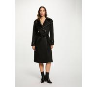 Trench entallado con cuello sastre negro mujer 40