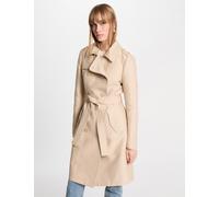 Trench largo con cinturón Mujer Talla 42. Color Beige