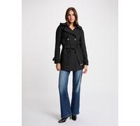 Trench midi con capucha negro mujer 44