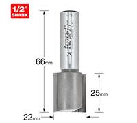 Trend 4/66X1/2TC - Flauta doble (22 mm de diámetro x 25 mm de corte)