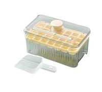 Trend and Novel - Caja de hielo para prensar el hogar, gran capacidad, celosías de hielo, bandeja de almacenamiento de hielo