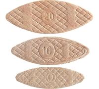 Trend BSC/MIX/100 galletas de unión de madera de haya (n.º 0, 10, 20) para carpintería, carpintería y marco de muebles, 100 unidades