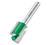 Trend CraftPro - Broca de corte recto de dos flautas, vástago de 1/4 pulgadas, diámetro de corte de 15,9 mm y longitud de corte de 19,1 mm, punta de carburo de tungsteno, C025X1/4TC