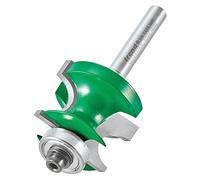 Trend CraftPro C215X1/4TC - Cortador de cuentas de esquina guiado con rodamientos, vástago de 1/4 pulgadas, diámetro de corte de 31.9 mm, longitud de corte de 22.5 mm, radio de 7 mm, punta de carburo