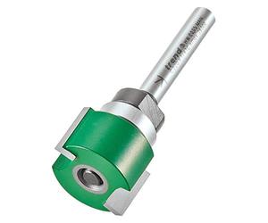 Trend CraftPro Cortador de Fresadora para Receso Intumescente de Dos Flautas, Vástago de 1/4 Pulgada, Diámetro de Corte de 24mm y Longitud de Corte de 15mm, metal duro (TCT), C220X1/4TC