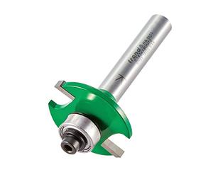 Trend CraftPro, vástago de 8 mm, Broca de cortador de enrutador ranurado de una pieza, de 31,8 mm de diámetro, longitud de corte de 3 mm, cojinete de 9,5 mm, punta de carburo de tungsteno, C143AX8MMTC