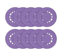 Trend Discos de lija de circonio de 150 mm para lijadora órbital aleatoria, grano 80, AB/150/80Z, paquete de 10