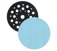 Trend Discos de Lijado Profesional 125 mm para Lijadoras Orbitales, Granos 80/120/180 + Interfaz, Pack de 7, Abrasivo Malla AB/125/M7/P