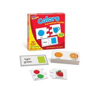 Trend Enterprises: Rompecabezas divertidos para conocer: Colores Aprende 16 colores y sus palabras 24 rompecabezas de dos caras Autocorrecci n 48